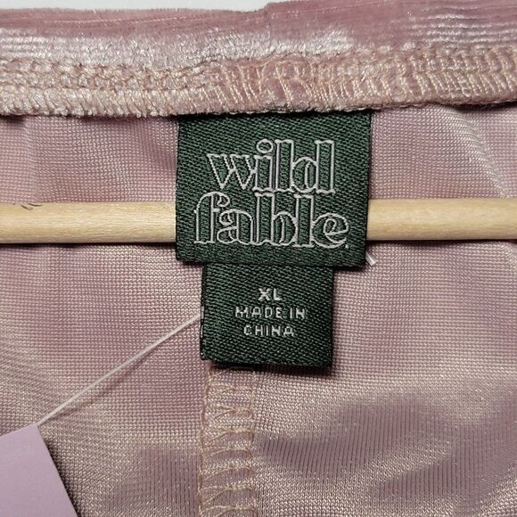 Wild Fable Ruched Light Mauve Velvet Bodycon Dress Sz XL - Picture 6 of 9